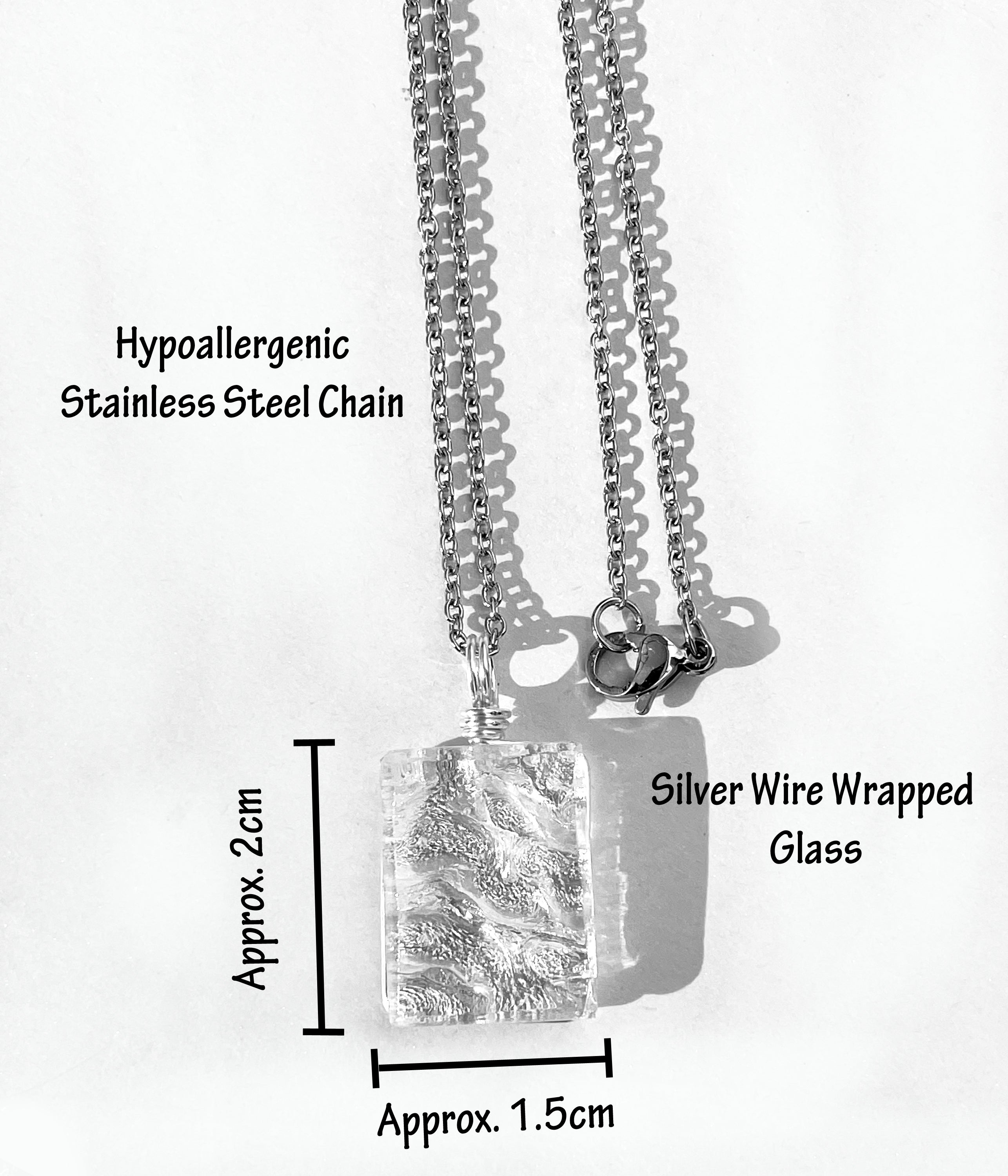 Dichroic Glass Pendant - Opal